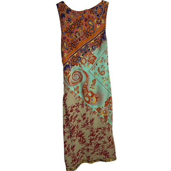 RARE Vintage S Free People Phoebe Buffay Patchwork Sleeveless Midi Dress Fairy - Picture 5 of 6